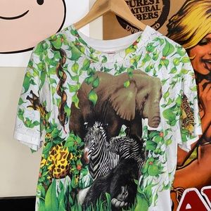 Vintage All Over Animal Print Tee